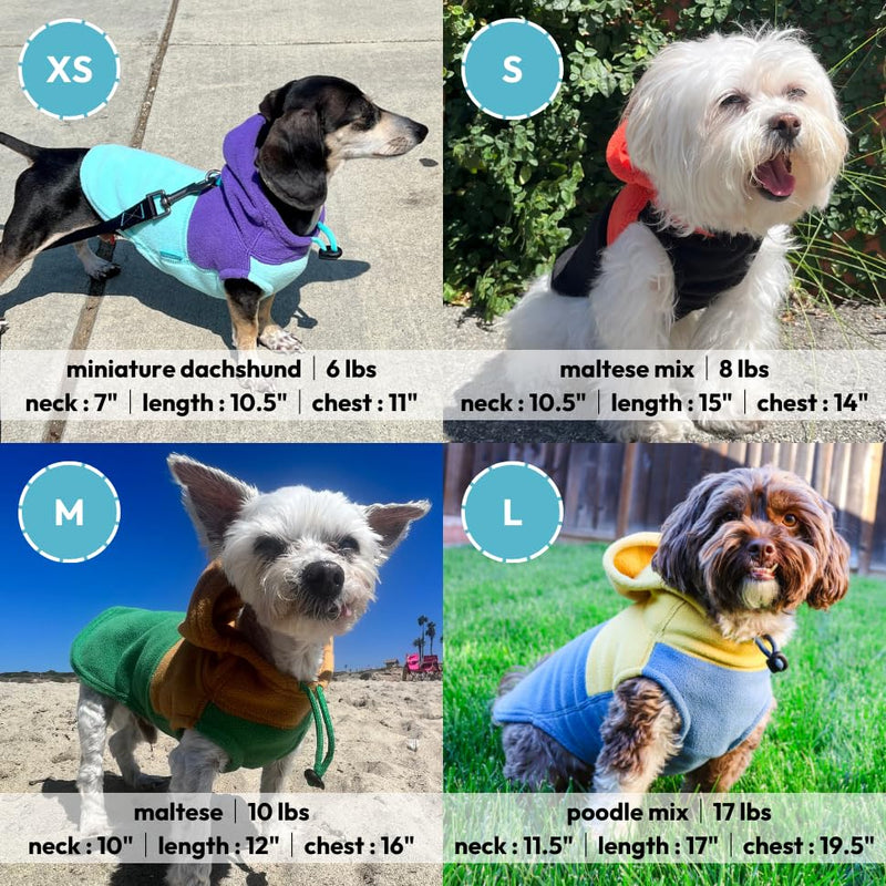 Gooby Fleece Vest Hoodie Two Tone - Green, X-Large - Soft Fleece Vest Hoodie with Durable Metal Leash Ring Stylish Two Tone Dog Hoodie for Small to Medium Dogs X-Large (Around 23-lb) Green Two Tone - PawsPlanet Australia