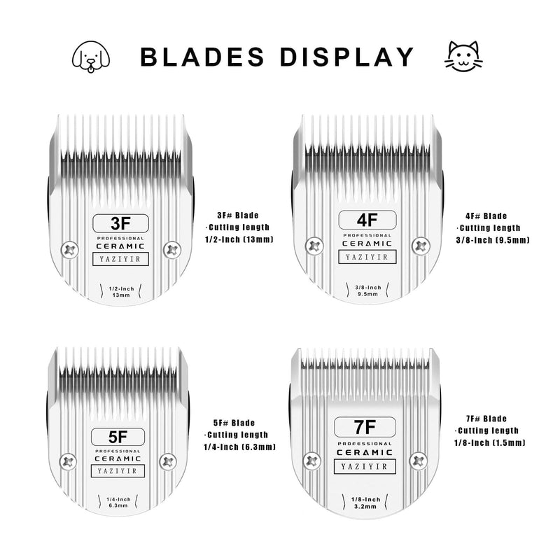 3F Dog Grooming Detachable Ceramic Blade,Compatible with WAHL 5 in 1 Blade for Wahl Arco, Bravura, Chromado, Creativa, Figura, and Motion Clippers. Cut Length 1/2-Inch 13mm 3F - PawsPlanet Australia