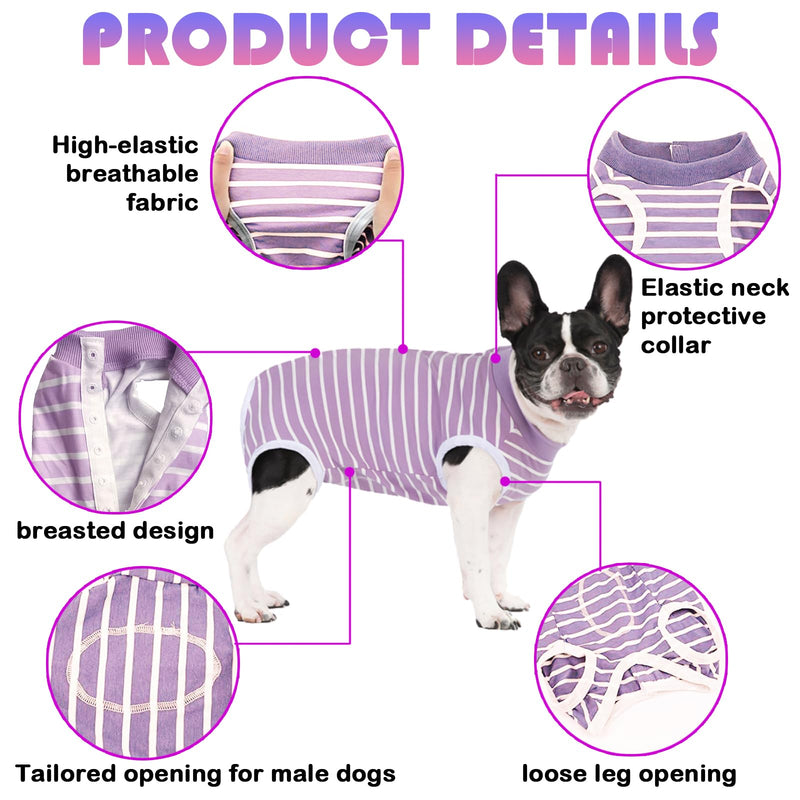 TYXHXTF Dog Bodysuit After Surgery Castration, Recovery Suit for Dogs, Dog Bodysuit After Castration Male Wound Protection Suits for Dogs, Dog Body Suit After Surgery Dog, Pink XL