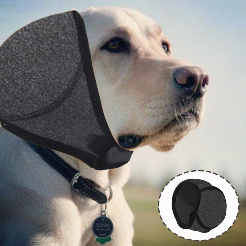 1Pc Dog Ear Protectors, Comfort Dog Snood, Waterproof Adjustable Ear Wrap for Dogs for Anxiety Relief,Swimming,Grooming Pet Cats and Dogs Ear Protector