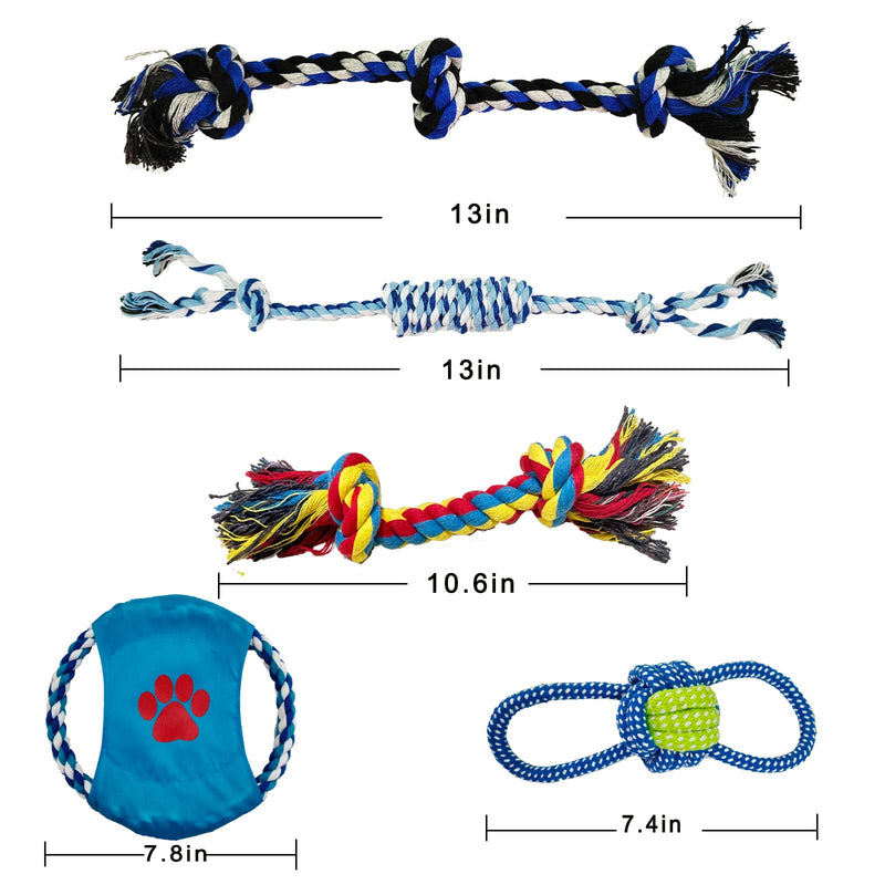 10 Pack Dog Rope Toys, Puppy Teething Chew Toys, Durable Dog Rope Toys Bundle for Boredom,Interactive Dog Toys for Small,Medium &Large Breed 10 PACK - PawsPlanet Australia