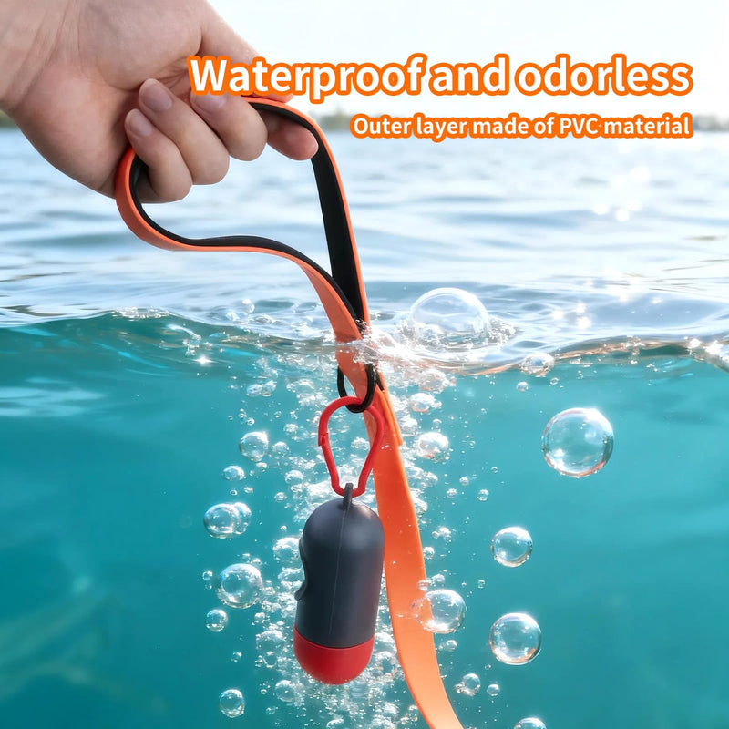 Waterproof Long Dog Leash,16ft Dog Training Leash for Outside Large Medium Small Dogs Outside Walking, Playing, Padded Handle for Recall Training,Hiking, SwimmingCamping, or Yard(Orange) - PawsPlanet Australia