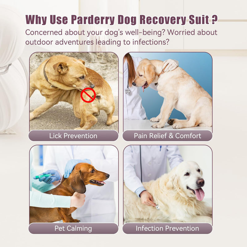 Dog Recovery Suit for Surgery Dog Onesie for Female and Male E-Collar Alternative Anti Shedding Pajamas Long Sleeve Claming Bodysuit Pink XL - PawsPlanet Australia