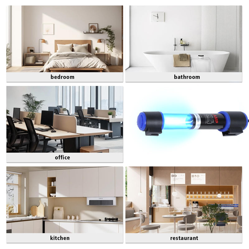 UV-C Aquarium Clean Light with Timer, Mini 3W 5W 7W 9W 11W Submersible Algae Clean Light Water Green Clean Fish Tank Water Clean Lamp for Sump Pond Filter Tank (5W Timer) Timer 5w - PawsPlanet Australia