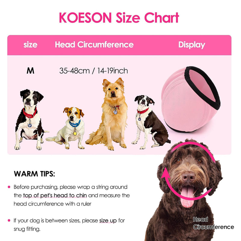 Dog Swim Ear Covers,Swimming Waterproof Dog Ear Caps,Dog Ear Muffs Noise Protection,Waterproof Adjustable Cat Ear Shower Wrap,Pet Ear Covers for Anxiety Relief,Swimming,Grooming,M M