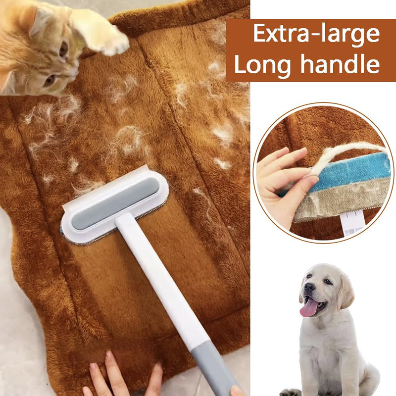 Pet Hair Remover, 4 in1 Cat and Dog Hair Remover for Couch with Extra long Handle, 17-Inch, Cat Lint Squeegee for Furniture, carpet, Clothes, Bedding, Tile, Hardwood Floor, Car, Window - PawsPlanet Australia