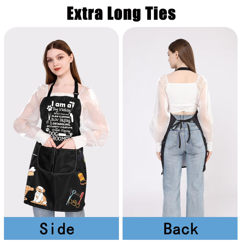 JXGZSO Dog Groomer Gifts Dog Groomer Apron Pet Grooming Apron Dog Hairdresser Gifts Dog Stylist Gifts Dog Groomer Smock Dog Washing Apron - PawsPlanet Australia