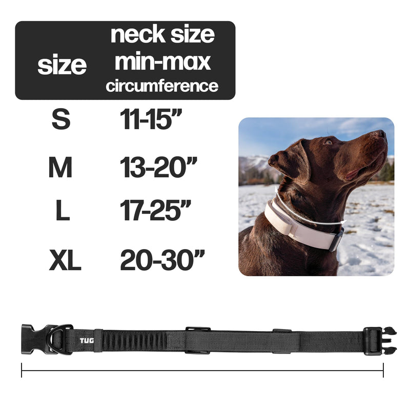 TUG Grab Collar | Integrated Traffic Leash Magnetically Attached for Quick Control (XL/Black) XL Black - PawsPlanet Australia