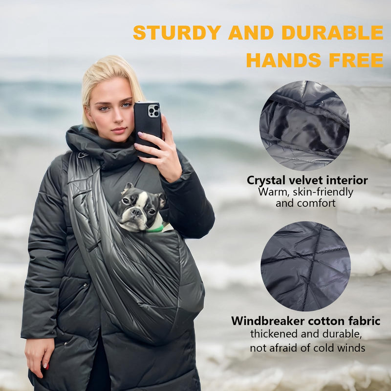 Cat and Dog Sling,Hands-Free Pet Carrier for Puppies,Dog Slings for Small Dogs for Small Pets,Windproof,Warm and Comfortable - PawsPlanet Australia