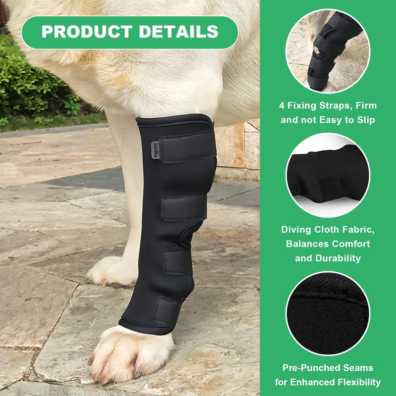 Ankle Bandage for Dogs, Pack of 2 Leak Protection, Dog Hind Leg, Dog Bandage for Wrap, Wound, Injury and Sprain Healing, Dog Leg Bandage for Front and Rear Legs, M