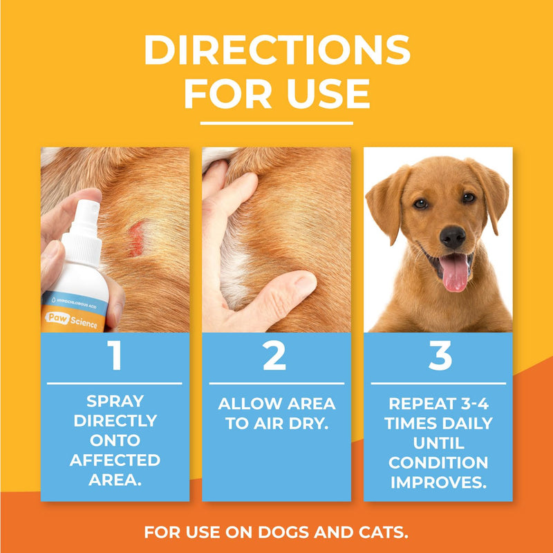 Skin & Wound Care Spray for Dogs & Cats – Lick-Safe Antiseptic Healing Aid, Itch Relief & Skin Repair Treatment for Hot Spots, Rashes, Cuts, Burns, & Irritation - PawsPlanet Australia