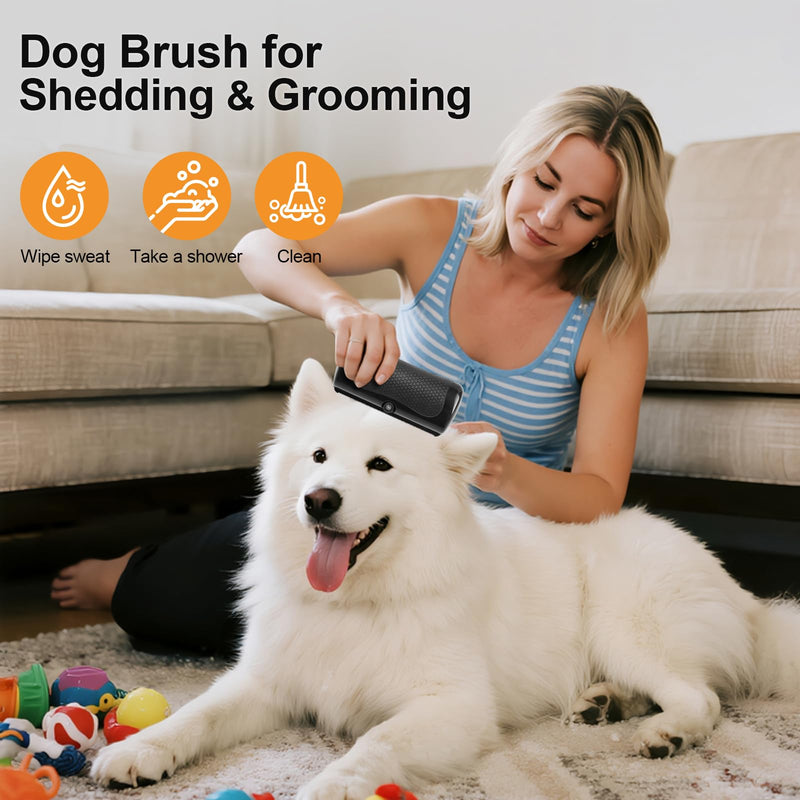 Groompro Deshedding Brush, Deshedding Dog Brush for Cats, Dogs, Rabbits, Horses, Ergonomic Pets Groomer that Relieves Pet Itchiness, Effectively Removes Undercoat & Loose Hair - PawsPlanet Australia