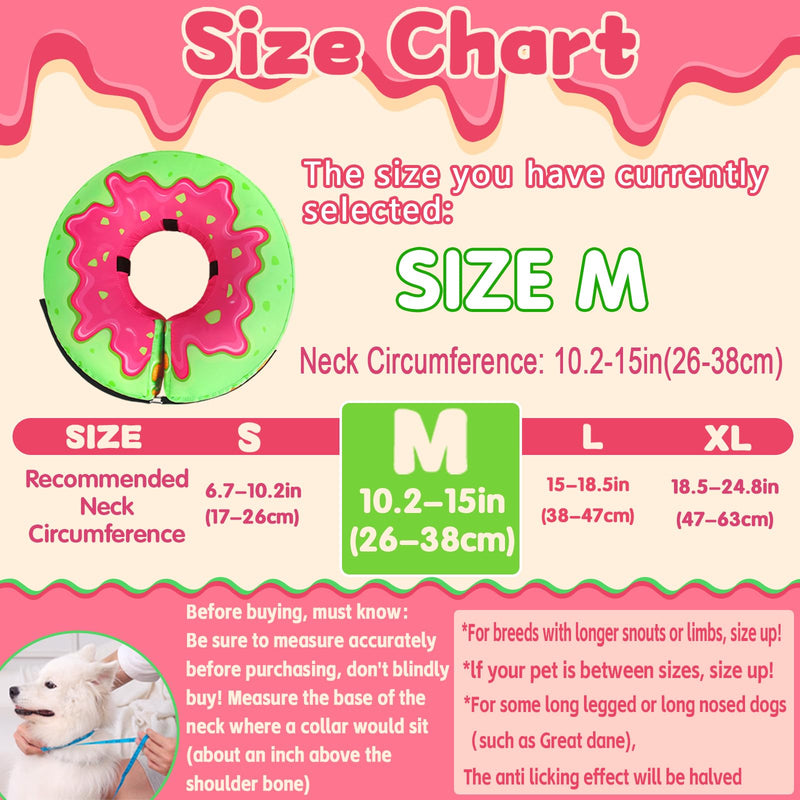 Inflatable Dog Pillow Cone Collar Alternative After Surgery, Donut Soft Head/Neck Cone for Beagle Dachshund Medium Dogs, etc, Protective Comfortable E Collar Recovery Cone Does Not Block Vision Waterproof twill fabric Medium Sized(Neck:10.2-15in) - PawsPlanet Australia