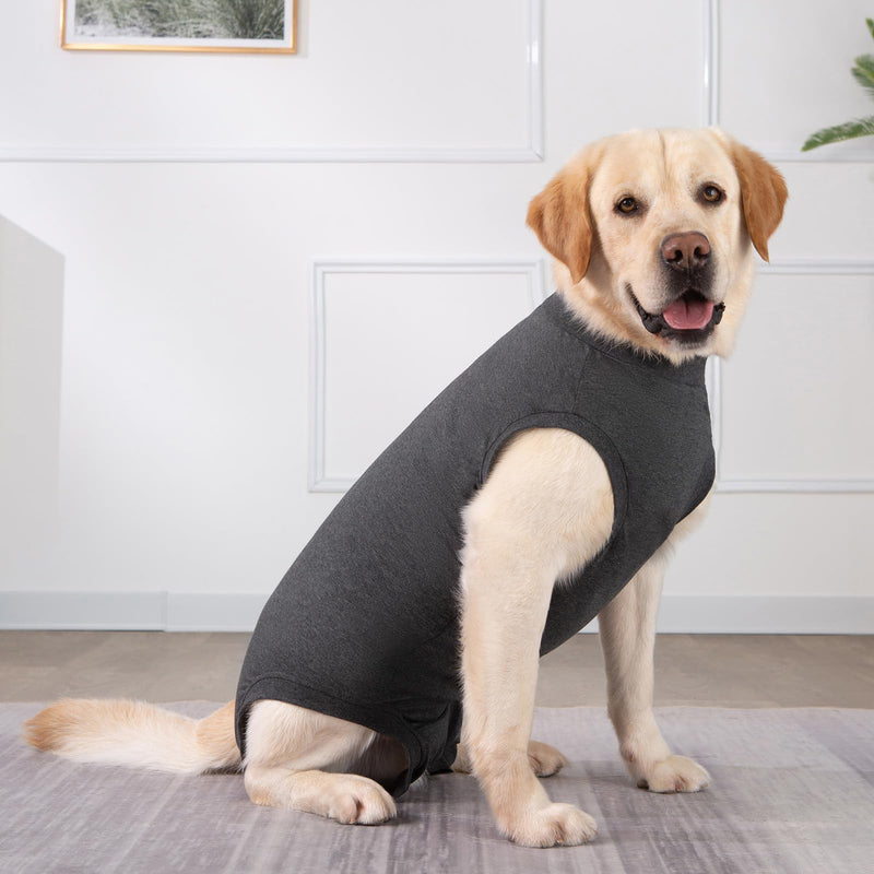 Dog Surgery Recovery Suit Medical Pet Shirt Recovery Suits for After Surgery Female Male Dog Surgical Suit Dogs Cone Collar Alternative Protect Wounds Spay Suits for Puppy Medium Large Dogs XL Grey