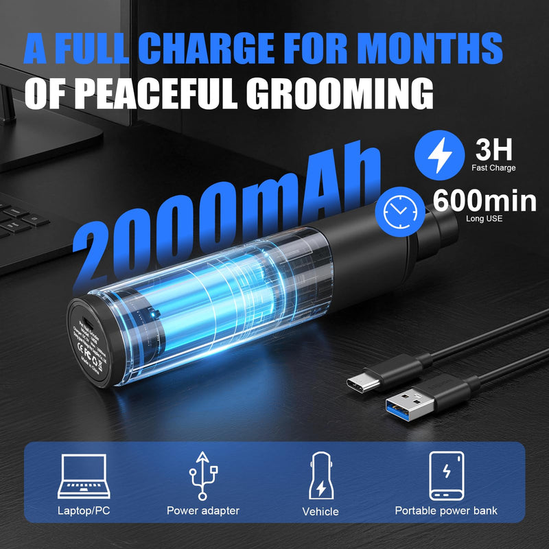 Dog Nail Grinder & Drill 2026 New Silent Groom Pro 3-Speed Pets Electric Nail Trimmer with LED Light, 40dB Quiet & Painless Paws Safe Guard for Dogs and Cats - PawsPlanet Australia