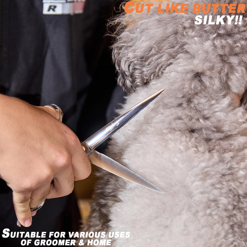 High-end Professional Dog Grooming Scissors Pet Grooming Shears 7.5 Inches Extremely Very Sharp Made Of Stainless Steel Alloy By Hand For Dog Cat Groomer 7.5inch - PawsPlanet Australia