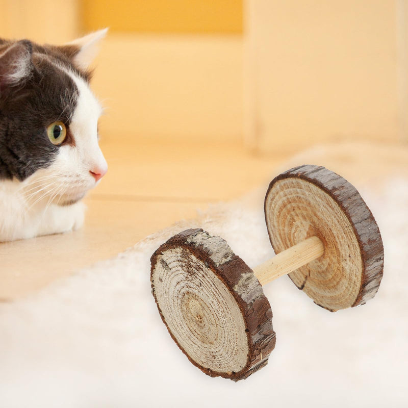VICASKY 6-piece Matatabi Cat Dumbbell Set for Cats and Kittens for Dental Care and Activity at Home, Brown