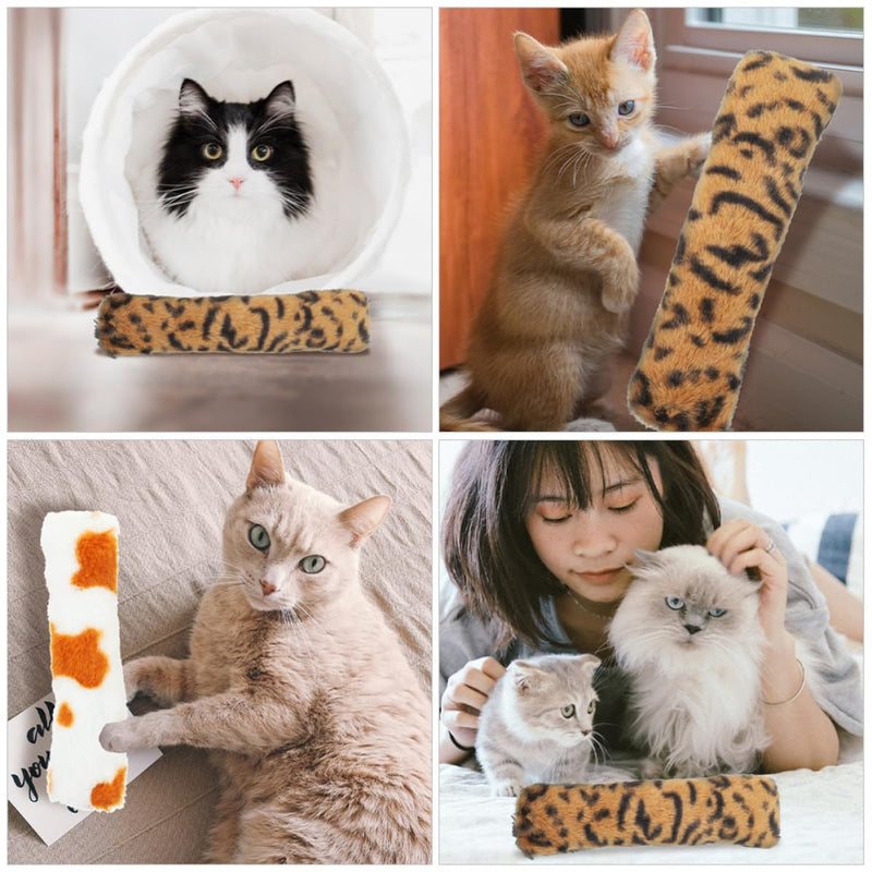 Dental care toys for cats, 4 pieces. Cushions made of soft lint, durable, relieve gums and provide indoor activity for cats.