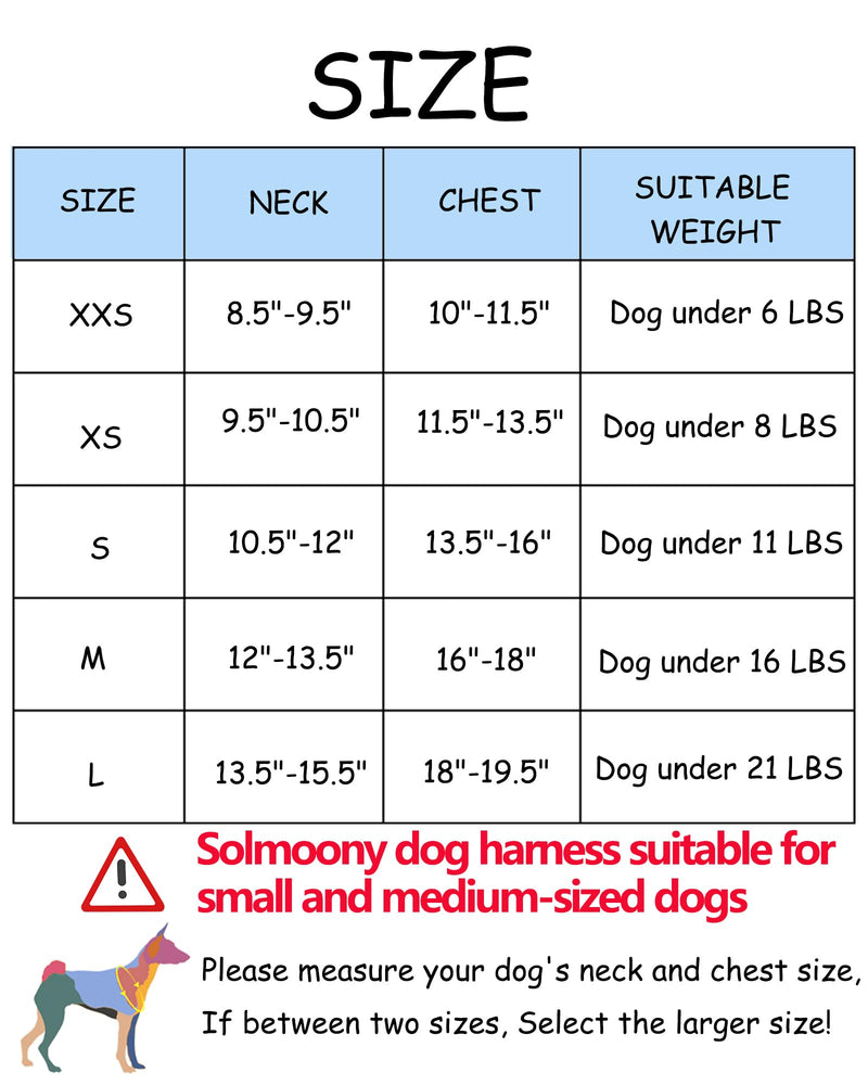 Solmoony Dog Harness for Small Medium Large Dogs No Pull, Puppy Harness and Leash Set, Puppy Harness for Small Dogs, Step in Harness for Small Dogs, Small Dog Harness, mesh Dog Harness. (Pink, XS) Pink - PawsPlanet Australia