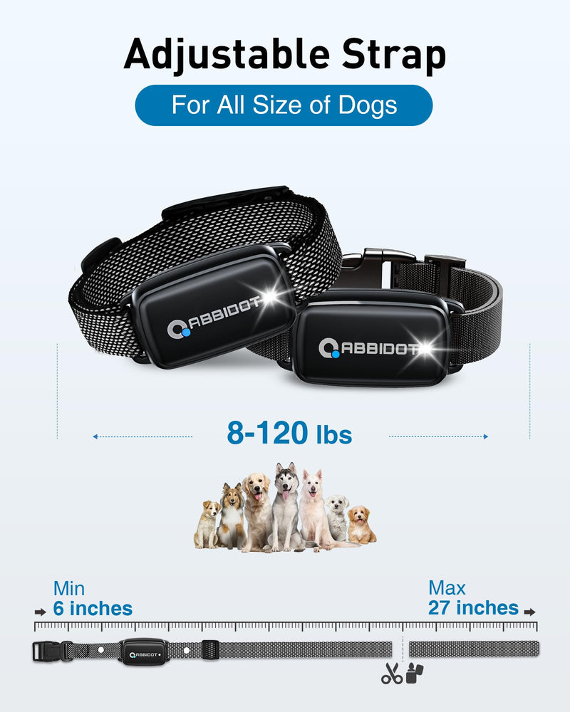 ABBIDOT Dog Shock Collar, 3300 FT Dog Training Collar with Remote, IPX7 Waterproof with 4 Training Modes, Rechargeable E-Collar for Small Medium Large Dogs (5-120 lbs) 1 Collar Pure Black - PawsPlanet Australia