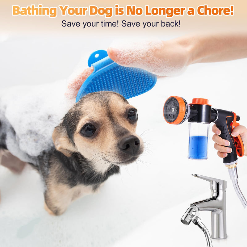 Bathtub Faucet Sprayer Attachment for Tub, Dog Washing Hose Attachment for Bathtub with Faucet Adapters, Sink Sprayer Dog Bath Hose Attachment for Tub Faucet, Dog Hose Attachment for Bathtub 11 - PawsPlanet Australia