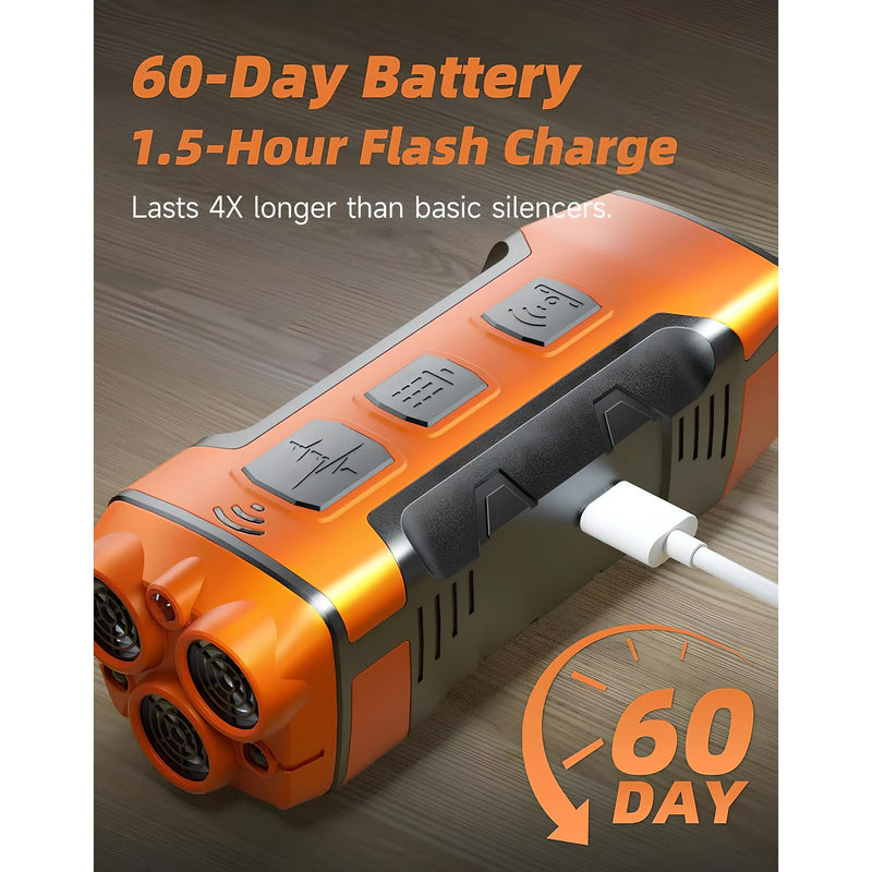 Dog Bark Deterrent Devices Rechargeable Ultrasonic Bark Control, 35FT Range Anti-Barking Device for Dogs Training, Safe Effective Indoor Outdoor Use Portable Design, Orange 3X-Orange - PawsPlanet Australia