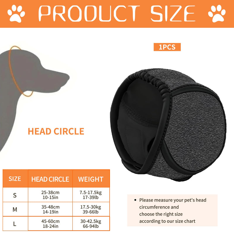 Dog Ear Muffs with Noise Cancellation, Ear Protection for Dogs, Ear Protection Dog, Dog Swimming Caps, Elastic Ear Protection for Dogs, for Noise Blocking, Calming, Winter, Bathing, Drying M