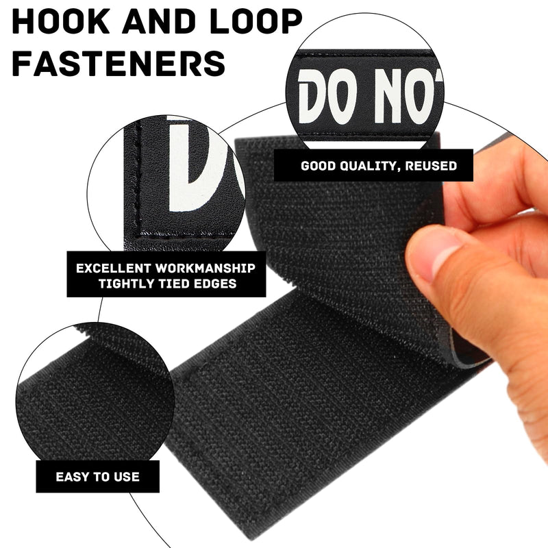 4 Pack Reflective Service Dog Patch with Hook Backing, Tactical Dog in Training Harness Reflective and Removable Tags, Do Not Pet and in Training Dog Patches (6.2 X 2 Inch) Large - 2”x 6.2” IN TRAINING*2 + DO NOT PET*2 - PawsPlanet Australia