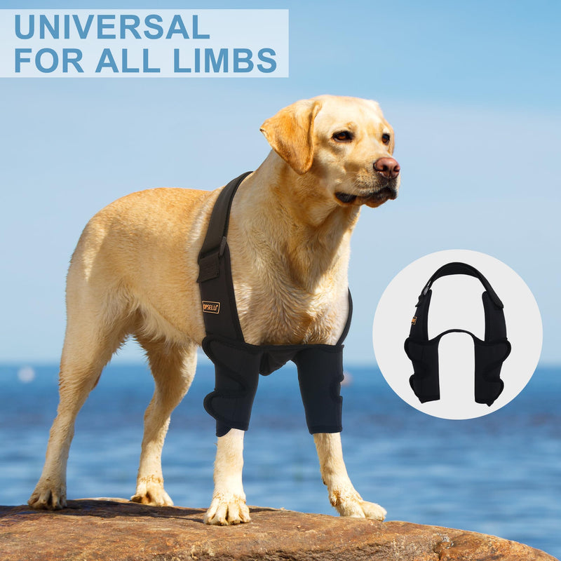 Dog Elbow Protector,Adjustable Straps Dog Shoulder Brace,Lightweight Dog Front Leg brace for Shoulder Dislocation, Pressure Sores,Elbow Injury and Loss of Stability from Arthritis(Both Legs, L) Both Legs - PawsPlanet Australia