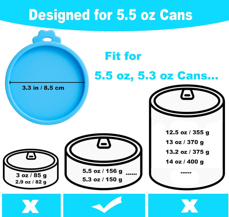 Cat Food Can Covers Lids for 5.5 oz Cans, 2 Pack Silicone Cat Food Can Lids for 5.5 oz 5.3 oz Cans...Pet Food Can Covers Reusable Can Toppers Savers for Wet Food - PawsPlanet Australia