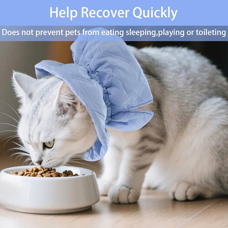 Cat Cone Collar Adjustable Recovery Collar Waterproof Pet Collars Soft Lightweight Breathable After Surgery Kitten Recovery Cones to Stop Licking Pet Elizabethan Collars for Cats Kittens and Puppies