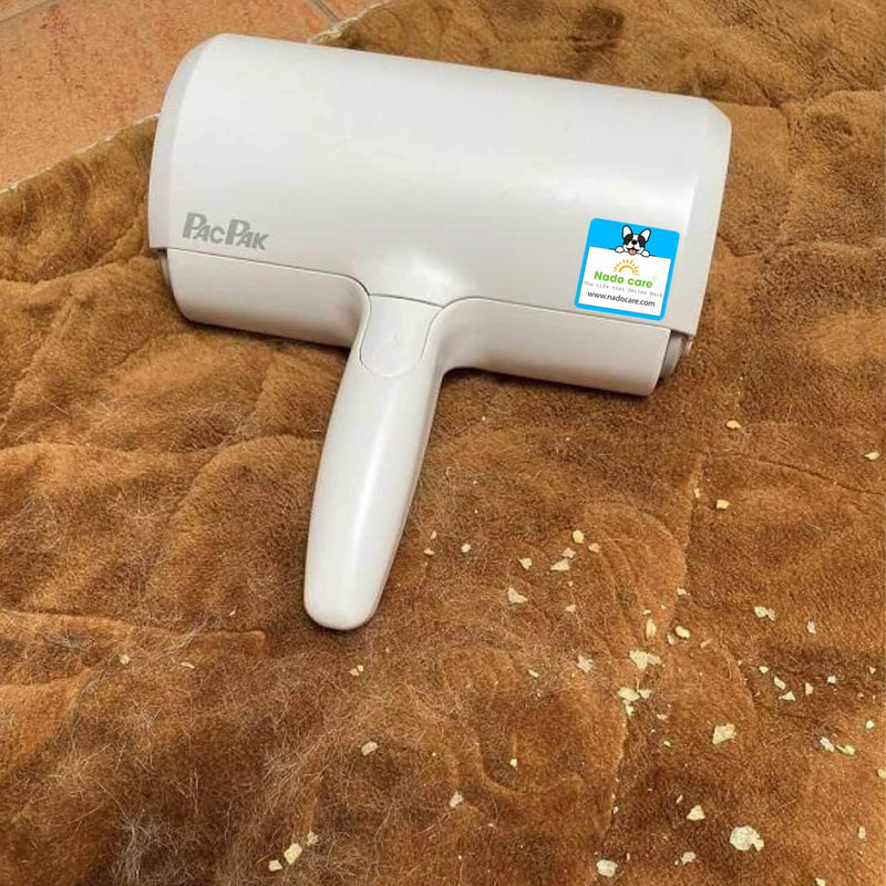 Nado Care Upgraded Pet Hair Remover and Dirt Remover for Furniture, Reusable Dog Hair Remover Roller for Dog & Cat, Self-Cleaning, Perfect Fur Remover for Couch, Carpet, Bed and Car and More (White) White - PawsPlanet Australia