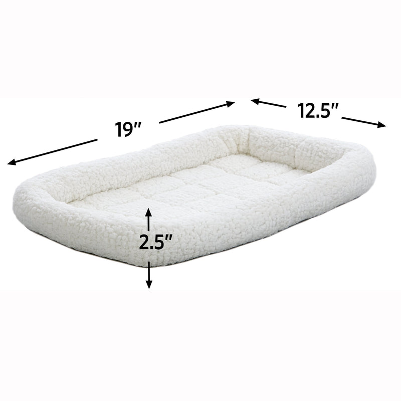 Pet Bed for Dog Carrier and Travel Carrier, Pet Bed Fits 22-Inch Plastic Pet Carriers for XS Dog Breeds and Small Cats 48 x 32 x 6 cm (L x W x H) White - PawsPlanet Australia