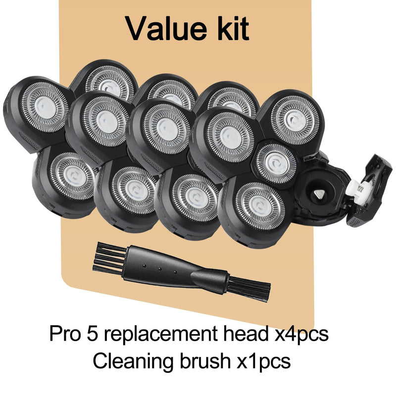 Pro 5 Replacement Blades for Freebirds Flexing Series Bald Head Shavers, Blades Refills with Precision and Comfort Shave(Pack of 4) 1 Count (Pack of 4) - PawsPlanet Australia