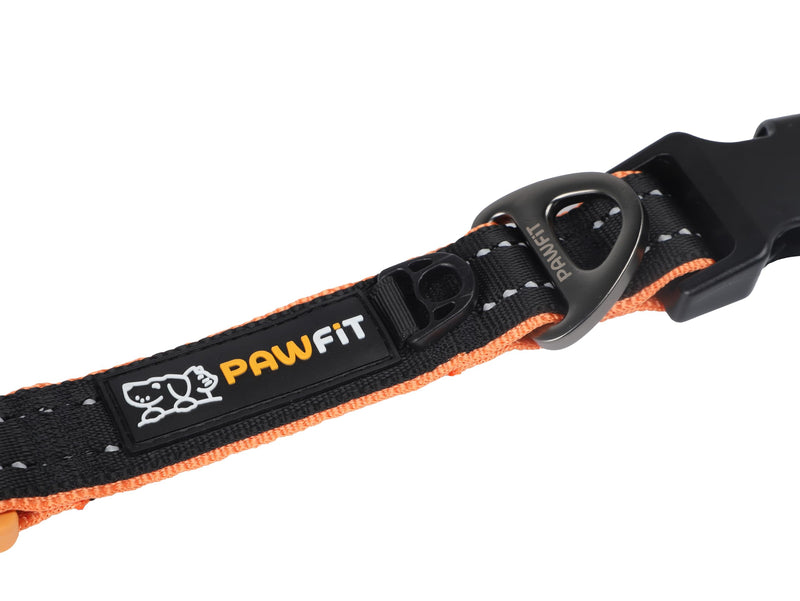 Pawfit 3 Series Collar, Nylon Dog Collar with Safety Buckle, Adjustable Pet Collars with Quick Release Buckle (Black & Orange, Extra large) Black & Orange - PawsPlanet Australia