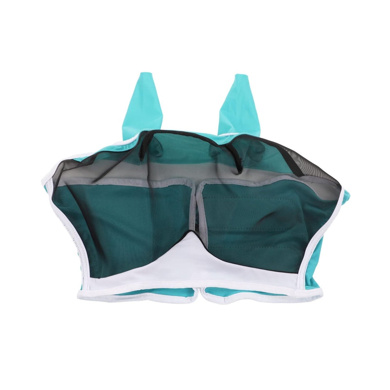 Shires Fly Guard Deluxe Fly Mask with Ears & Nose (Green, Extra Full)