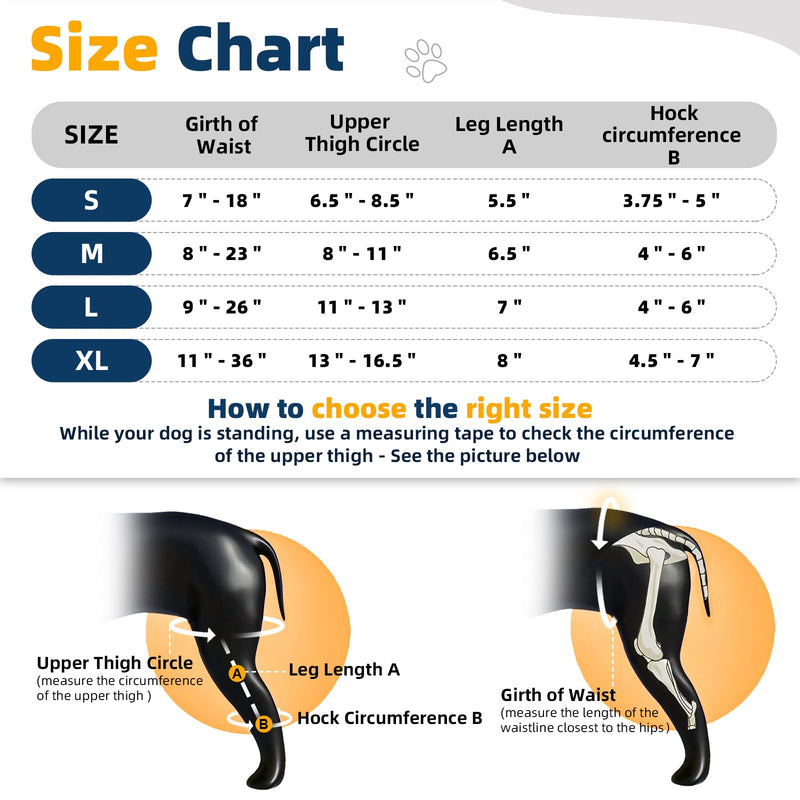 CHAMIN Adjustable Dog Knee Brace for Torn ACL Hind Leg, Support for Tear Ligament, Osteoarthritis, Rear Leg Limp, Recovery After Surgery,et(Left Leg,S) Left Leg S
