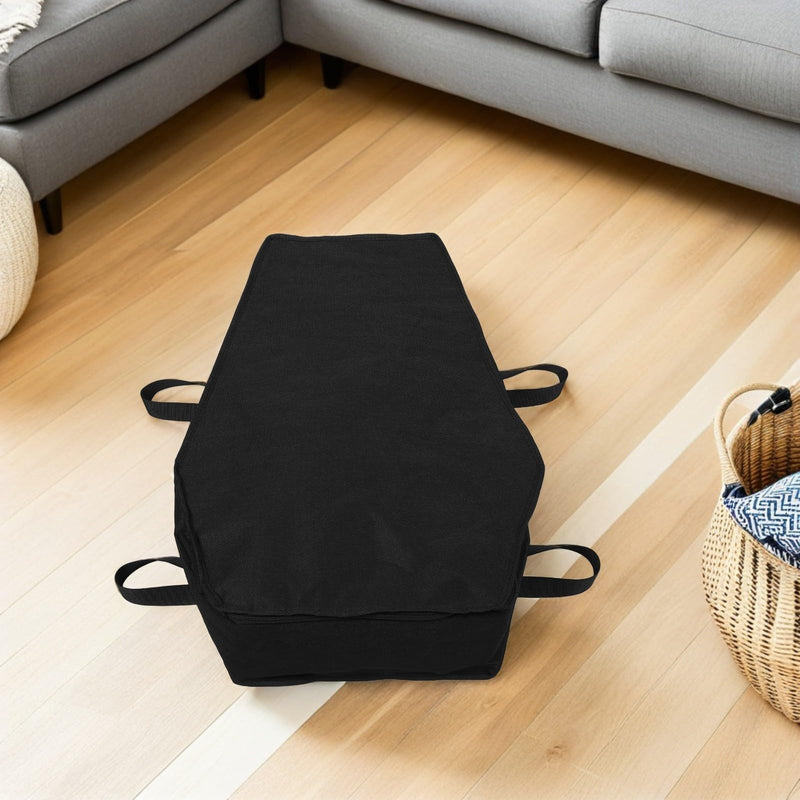 Beavorty pet burial bag made of tear-resistant non-woven fabric with handle, black, for cats and dogs, safe pet transport solution for cremations and funerals