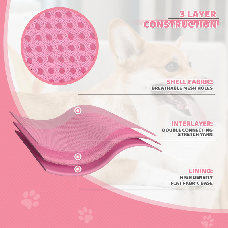Magshion Dog Vest Harness with Adjustable Chest for Small Dog, Breathable Mesh Padded Pet Harness with with Buckles & Back D-Rings, Pet Supplies for Walking Training, No Pull No Choke, Pink, S - PawsPlanet Australia