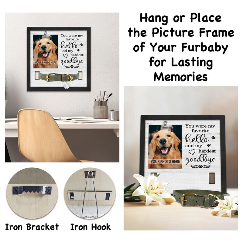 Pet Loss Gift, Memorial Sympathy Gifts for Loss of Dog, Pet Memorial Frame with Collar Holder, Cat Memorial Gift My hardest goodbye - PawsPlanet Australia