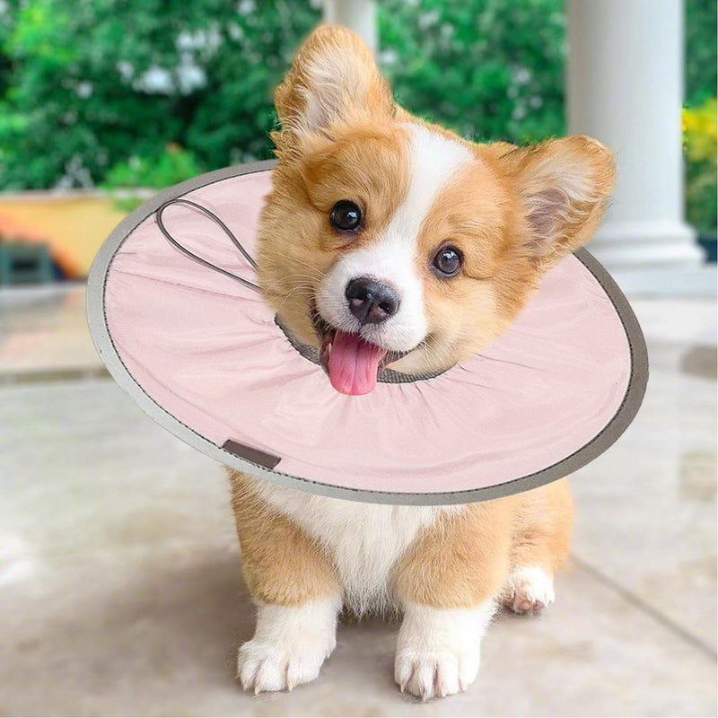 Recovery collar for cats, Kitten Cone, Comfortable Elizabethan pet collar - Adjustable cat collar to prevent wound licking, lightweight cat cone collar, soft pink M