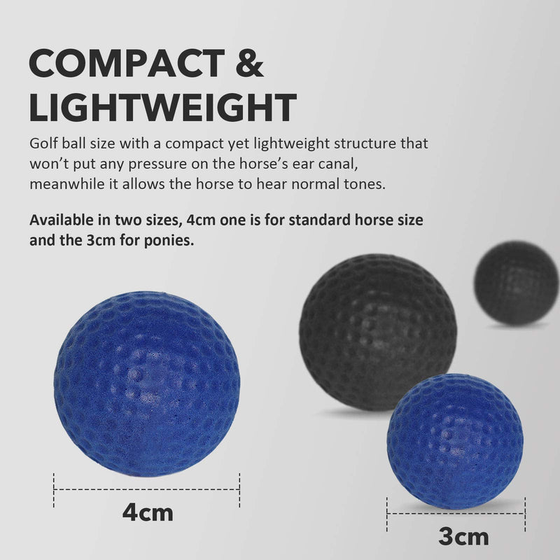 Harrison Howard EaseFit Equestrian Earplugs Horse Foam Ear Plugs Balls Pair-Champion Blue Champion Blue 4CM - PawsPlanet Australia