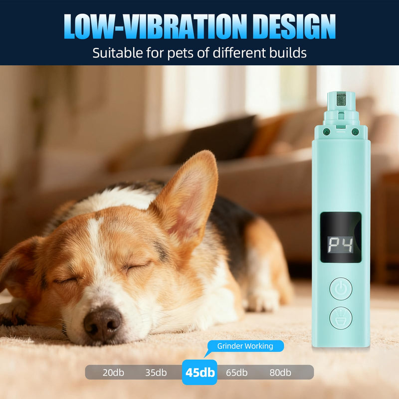 Dog Nail Grinders Dog Claw Grinder Safe Dog Nail Grinder for Dogs Cats Claws Dog Nail Trimmer with LED Light,Electric Pet Nail Grinder for Dogs Nail File