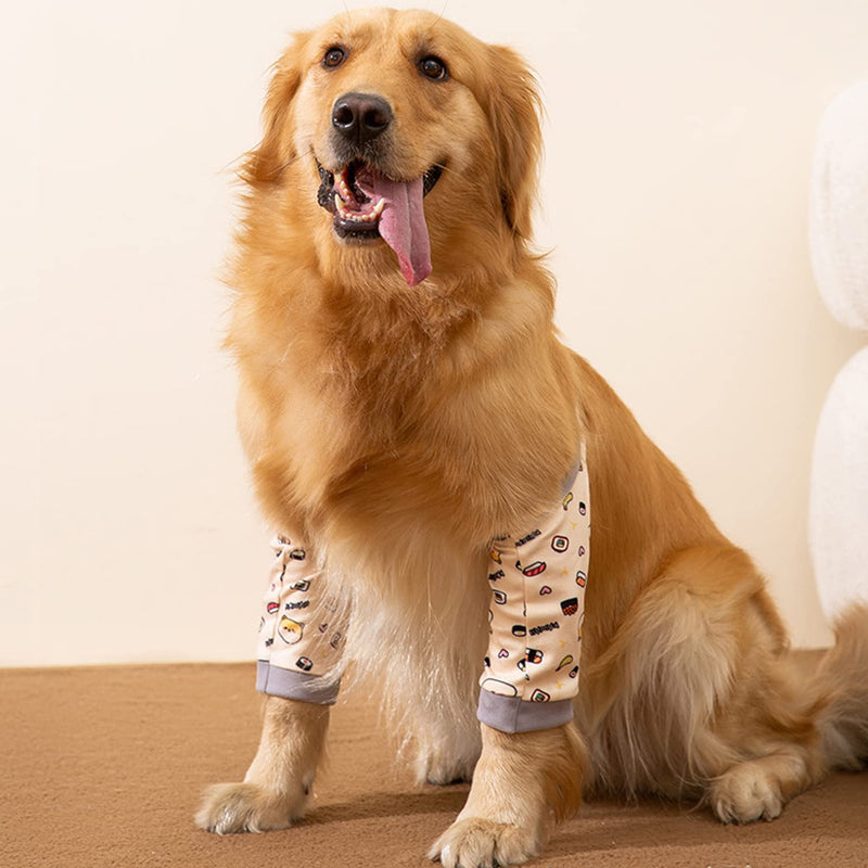 Dog Front Leg Joint Protector Sleeve,Elbow Sleeves with Mesh Pad for Medium Large Dogs Prevent Licking Wound_3XL(Gray) 3XL: Sleeve Length 39cm/15.3 in Gray