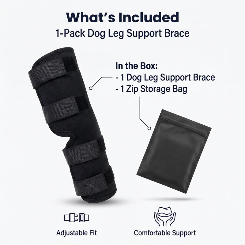 Dog Knee Braces for Back Leg, Dog Leg Brace Back Leg Support, Dog ACL Brace Hind Leg, Dog Knee Brace for ACL Tear Back Leg, Hip Dysplasia Brace, Hind Leg Support for Senior Dogs (Black, S) Black