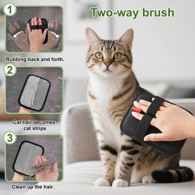 3PCS Flea Comb for Cats and Dogs with Pet Hair Remover Glove, Portable Pet Grooming Kit with a Release Button, Flea Removal Brush, Deshedding Glove for Shedding, For Pet Massage and Shed Hair Removal - PawsPlanet Australia