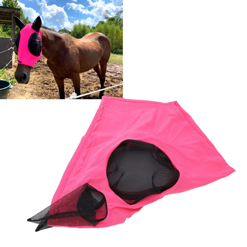 Horse Face Mask Horse Fly MaskHorse Mesh Mask, Knitted Fabric ComHorse Face Maskfortable Effective Horse Fly Mask for Horse Face ProtectionMasks () Pink - PawsPlanet Australia