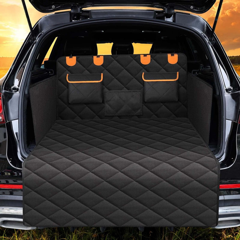 Car Boot Protector for Dog, Universal Non Slip Car Boot Liner For Dog with Bumper Flap and Side Protection, Waterproof & Antifouling Dog Car Boot Cover 185x105x38CM black - PawsPlanet Australia