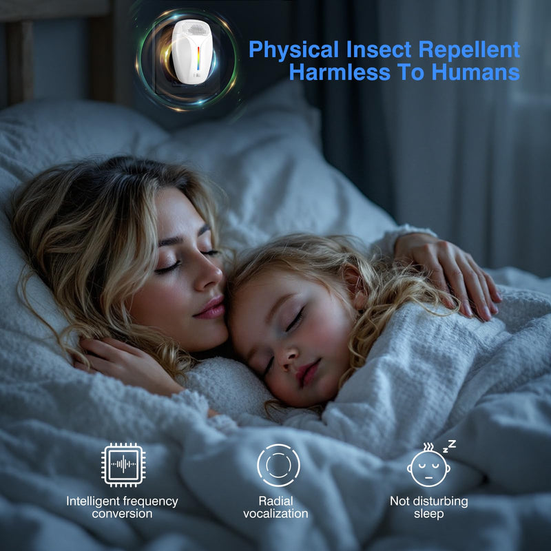 Upgraded Ultrasonic Repeller & Insect Indoor Repeller,Ultrasonic and Repellent for Roach,Rodent,Mouse,Bugs,Mosquito,Mice,Spider,Ant,3 Mode Switching,6 Packs 1 Count (Pack of 6) White - PawsPlanet Australia