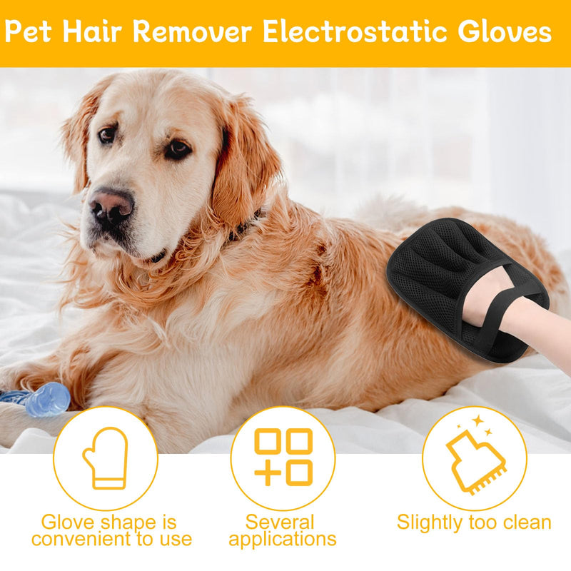 Pet Hair Removal Glove for Cats & Dogs, New Upgrade Efficient Grooming Gloves for Pet Hair, Reusable Pet Hair Remover Glove for Couch, Furniture, Carpet, Car Seat - PawsPlanet Australia